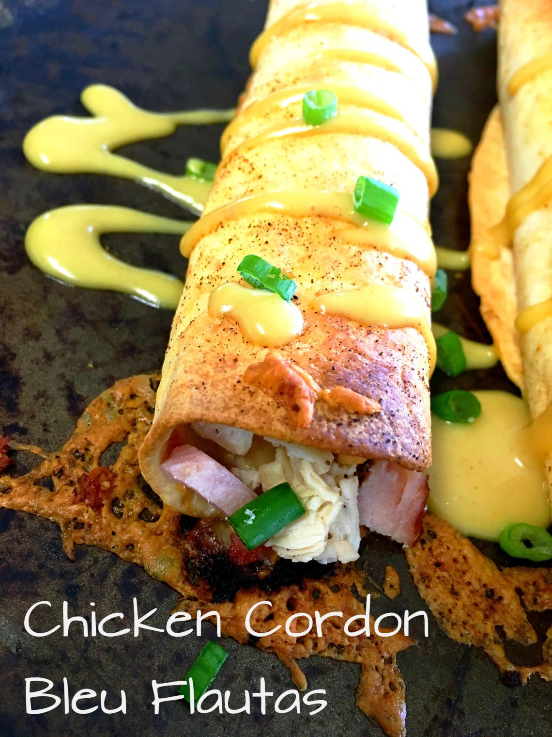 Chicken Cordon Bleu Flautas