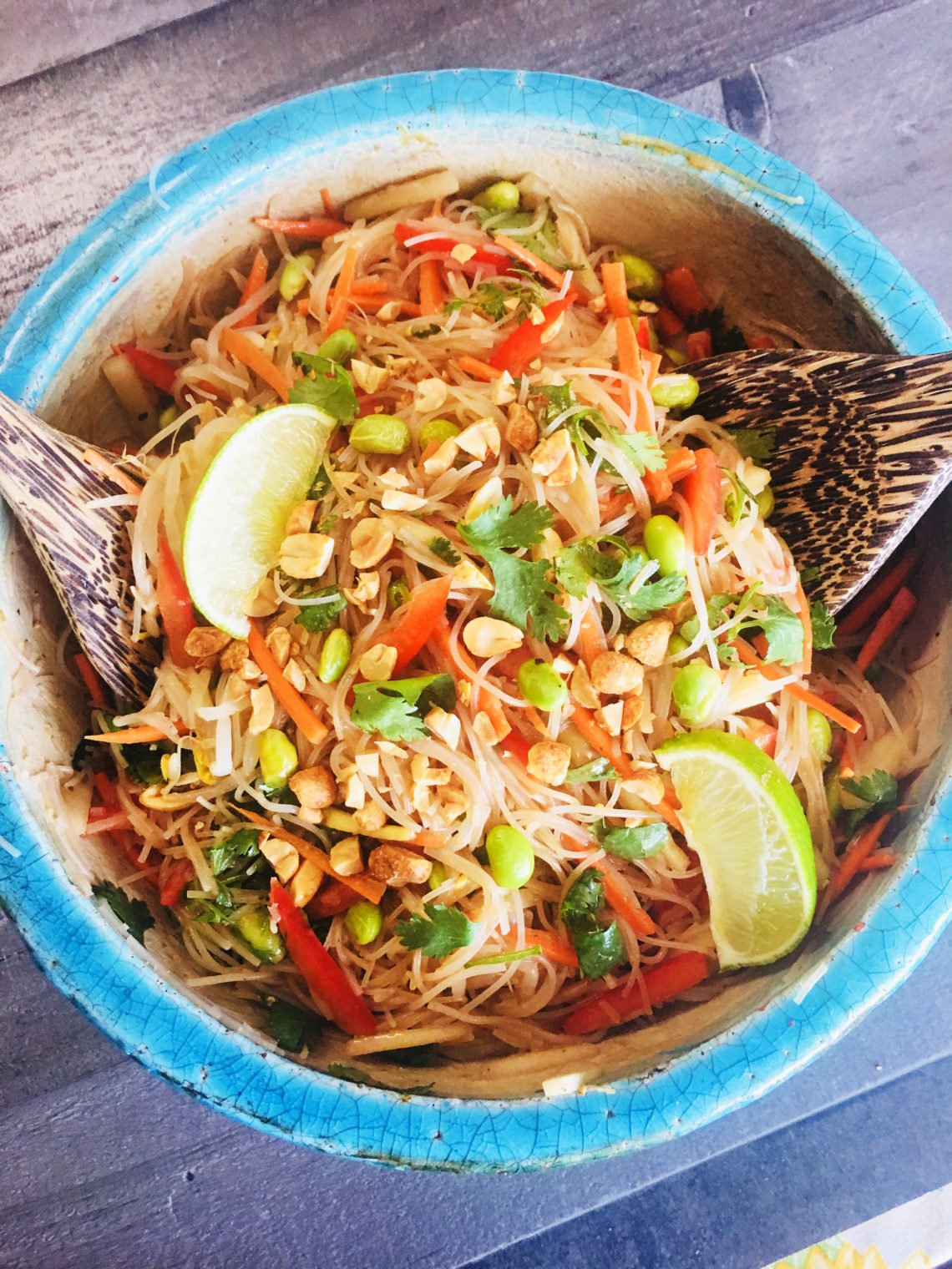 Asian Rice Noodle Salad with Peanut Dressing Cooks Well With Others