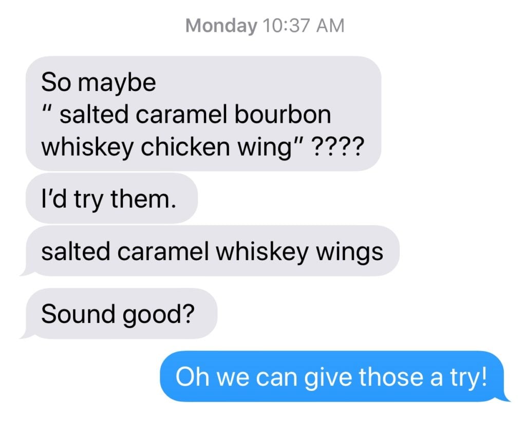 Salted Caramel Whiskey Chicken Wings