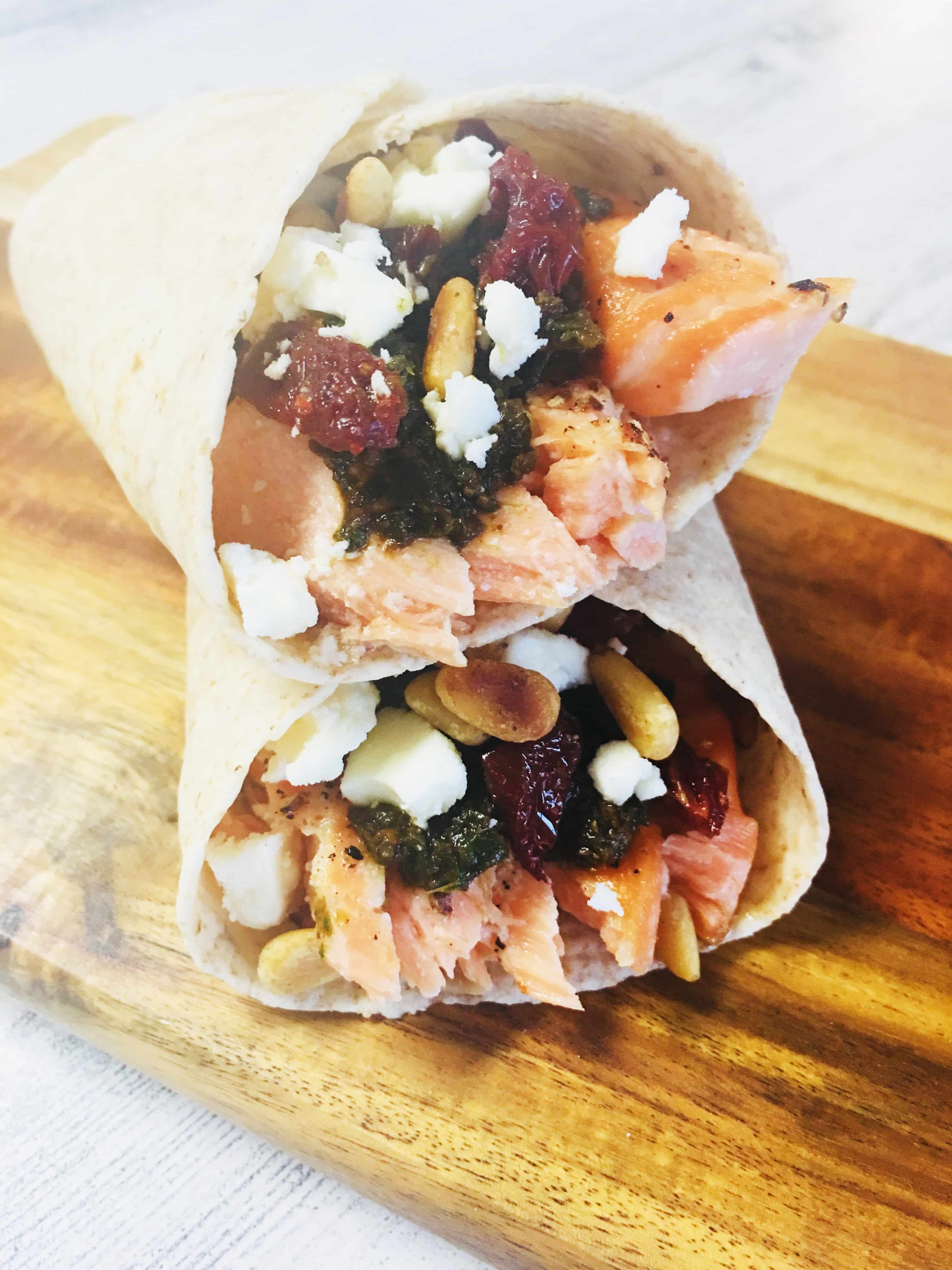Mediterranean Salmon Wraps - Cooks Well With Others