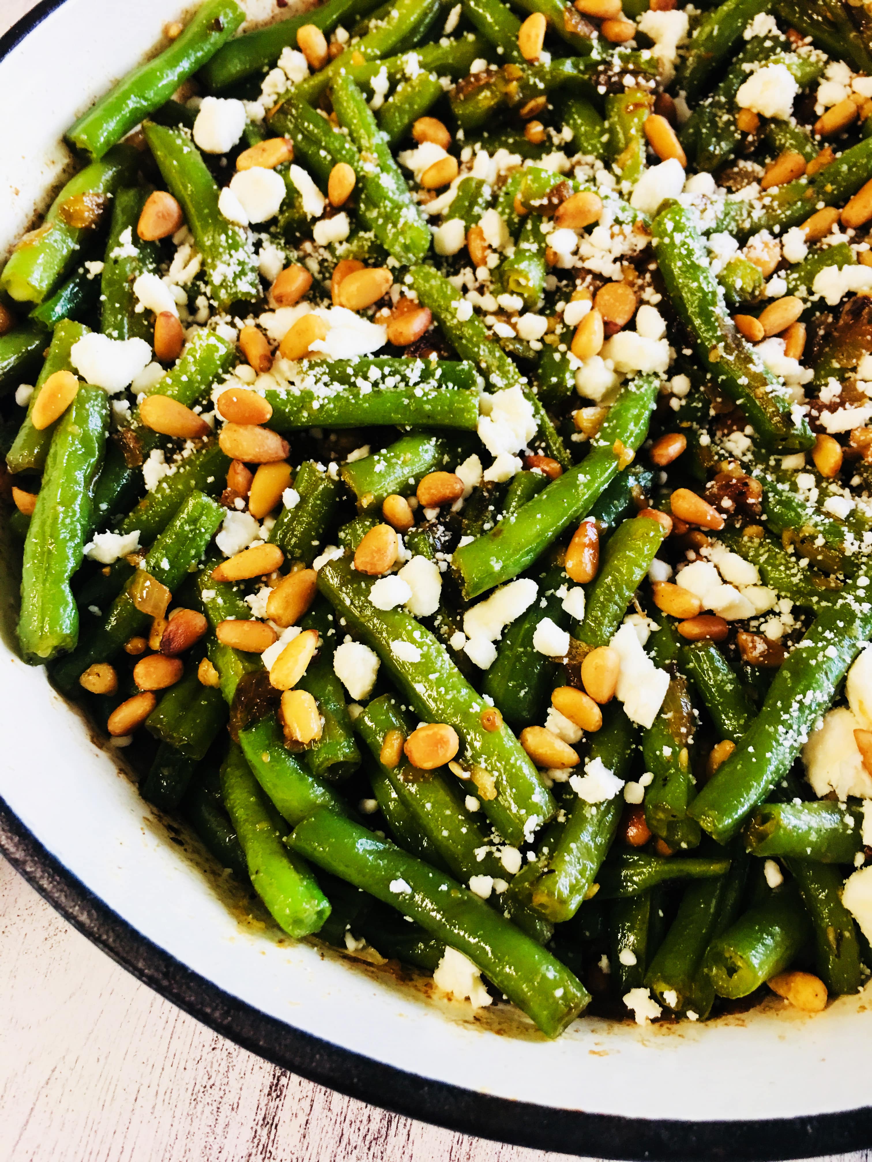 Green Beans with Pine Nuts and Feta Cooks Well With Others