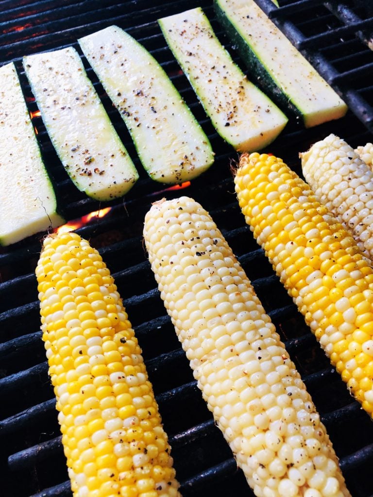 veggies on grill
