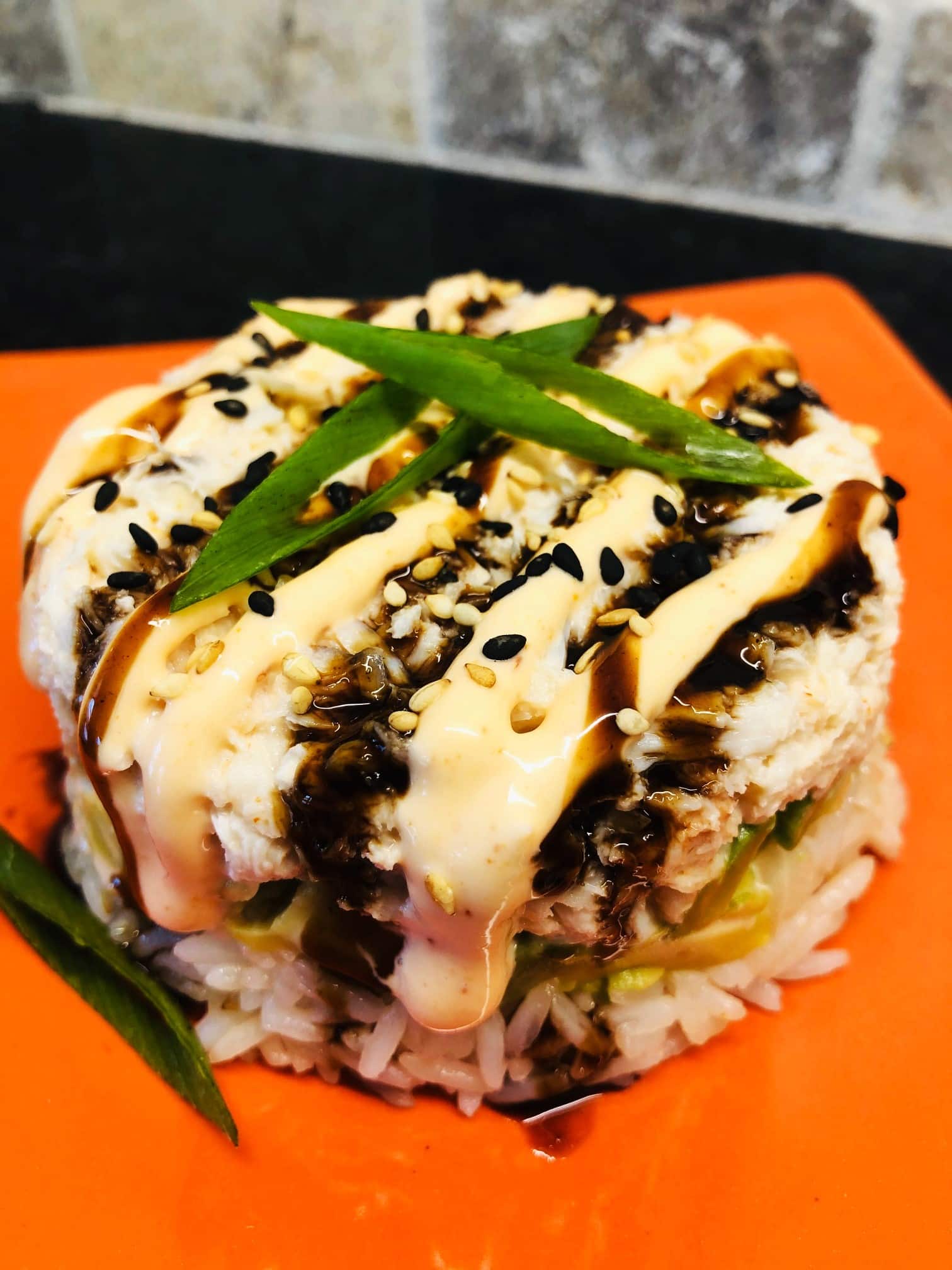 Spicy Crab Sushi Stacks Cooks Well With Others