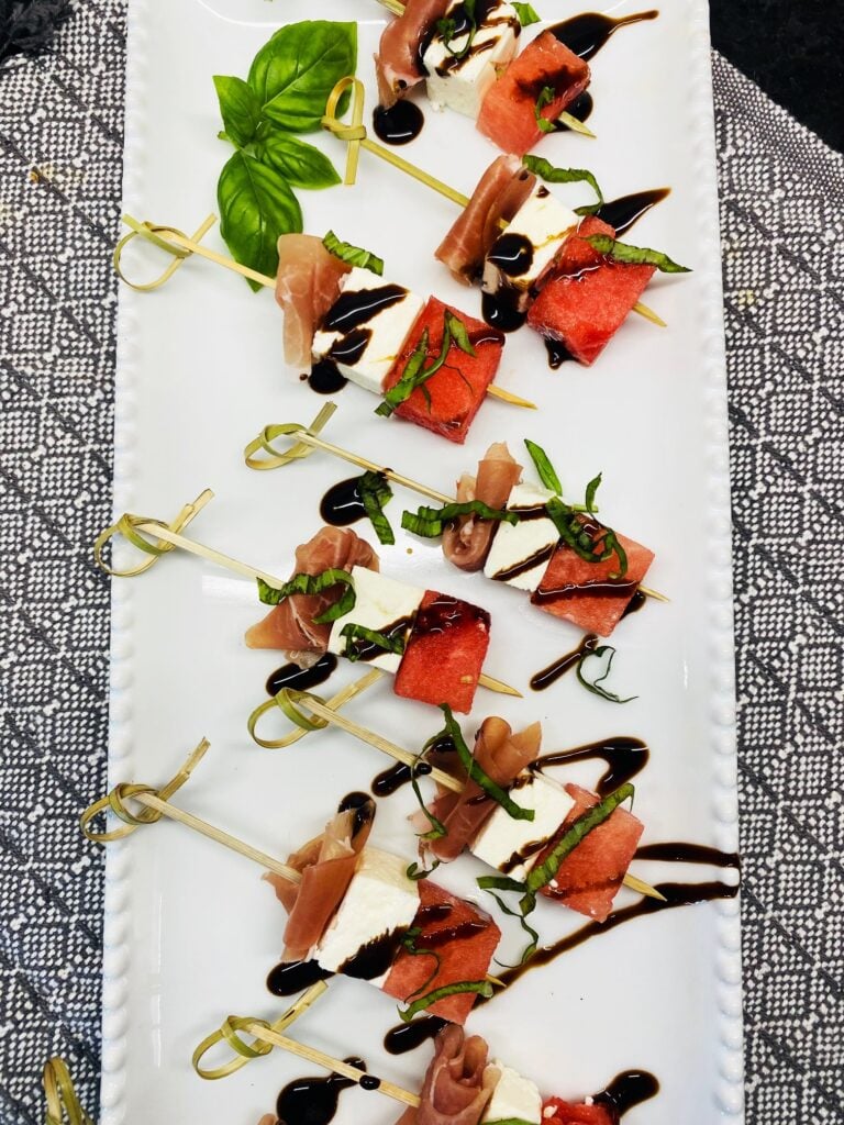 Watermelon Feta Prosciutto Bites