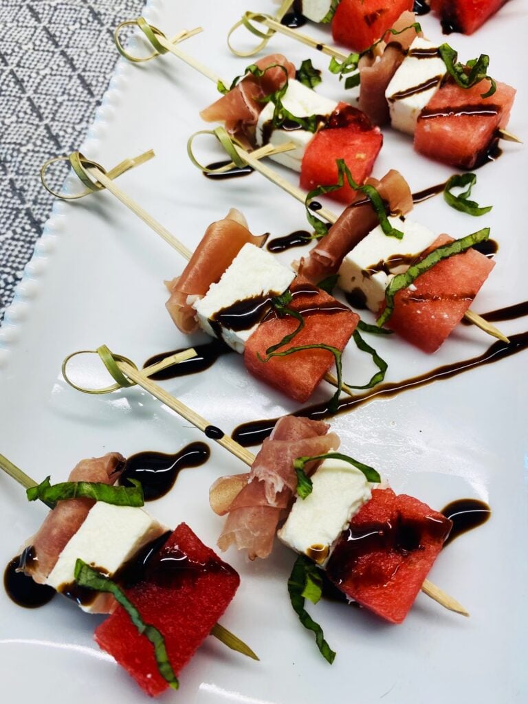 Watermelon Feta Prosciutto Bites