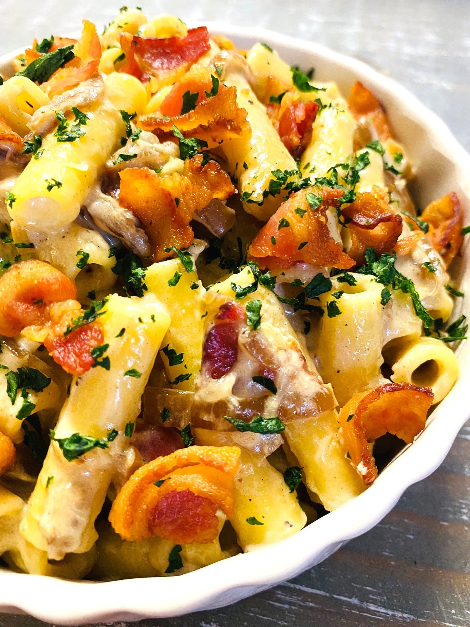 Goat Cheese Caramelized Onion Pasta-image