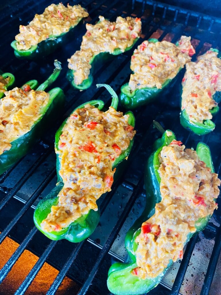 Traeger Stuffed Poblano Peppers