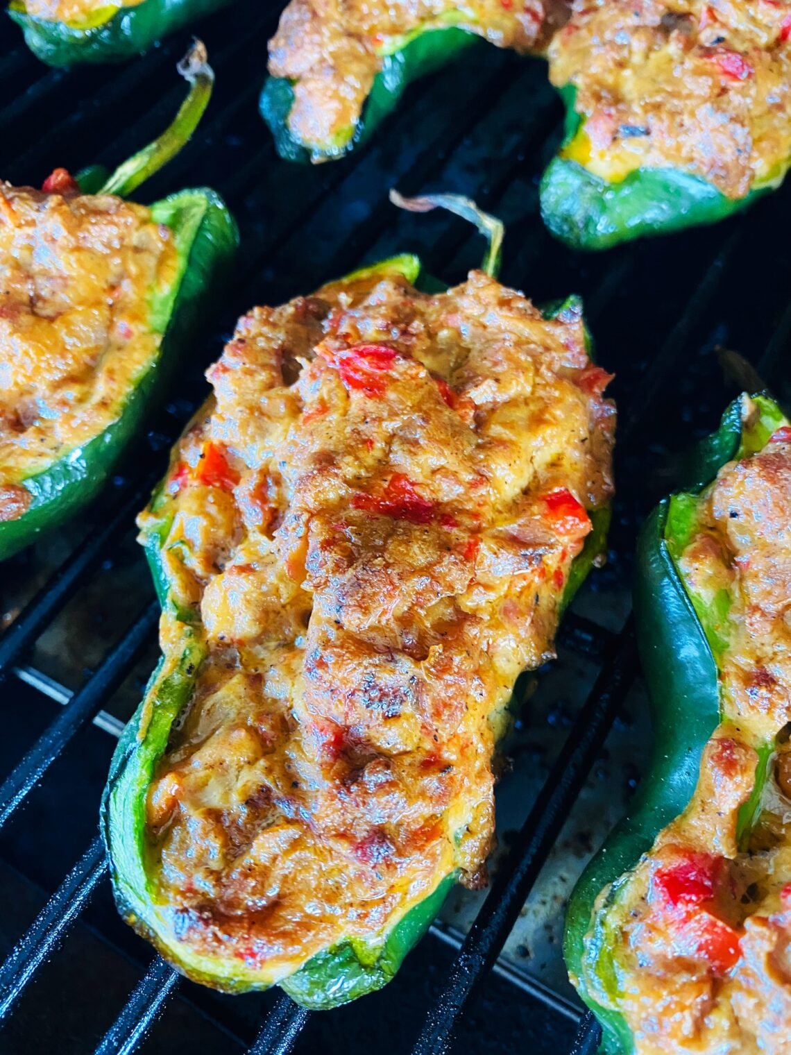 Traeger Stuffed Poblano Peppers