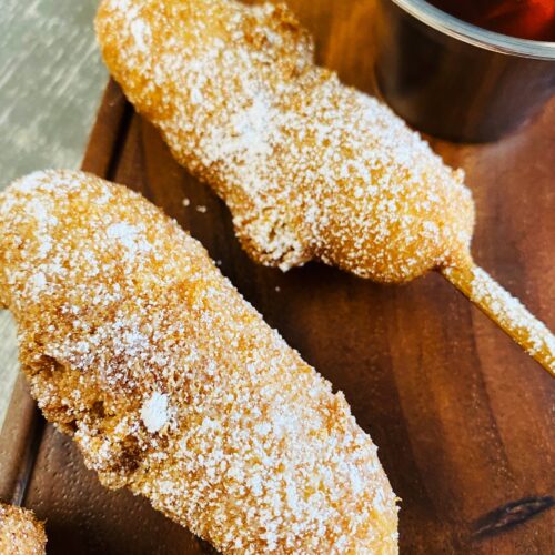 Breakfast Corn Dogs (With Pancake Mix) The Darling Apron