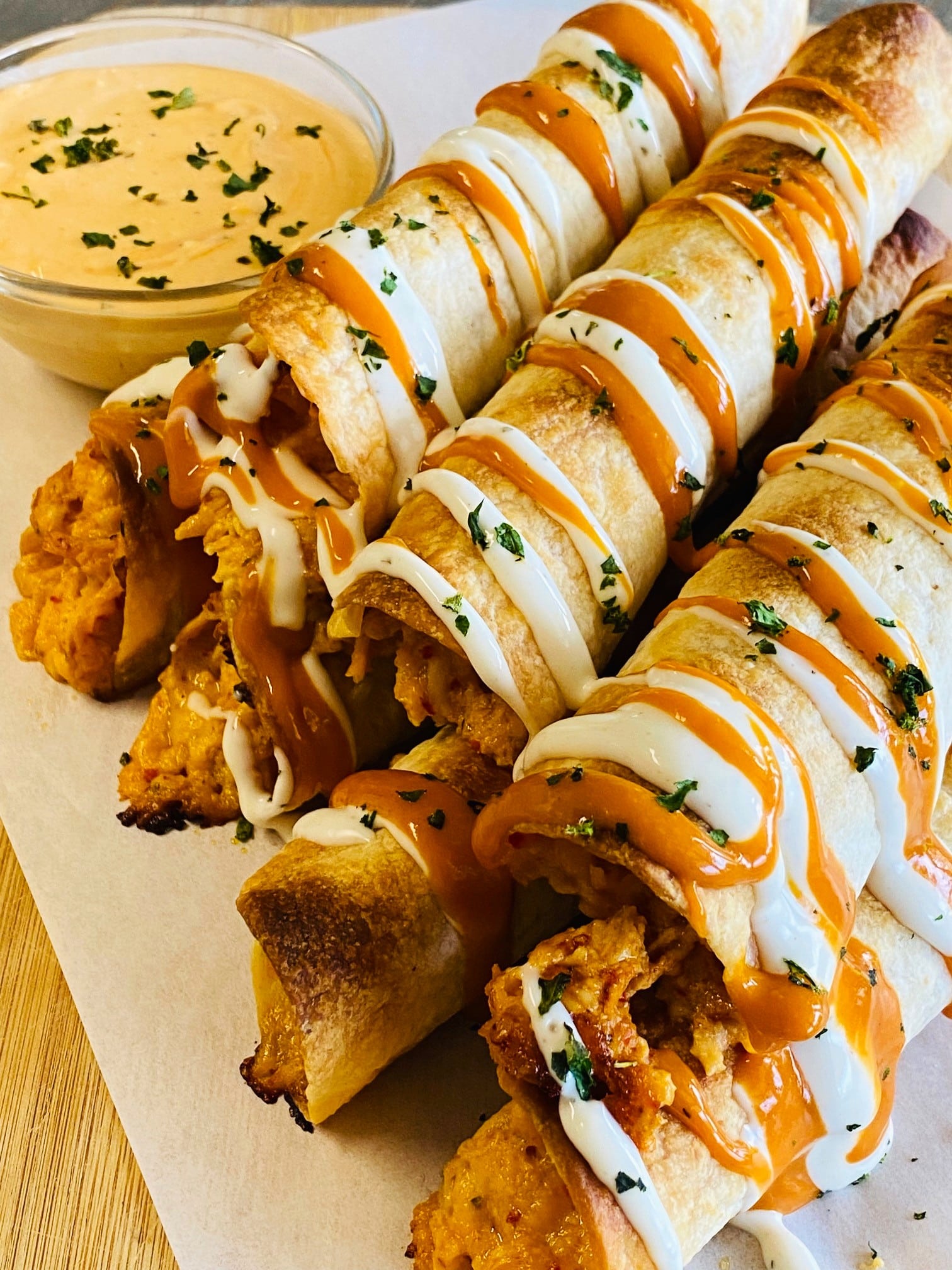 Buffalo Ranch Chicken Taquitos - Cooks Well With Others