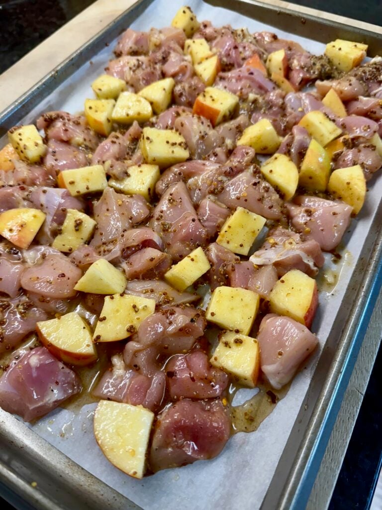 Maple Mustard Chicken and Apples