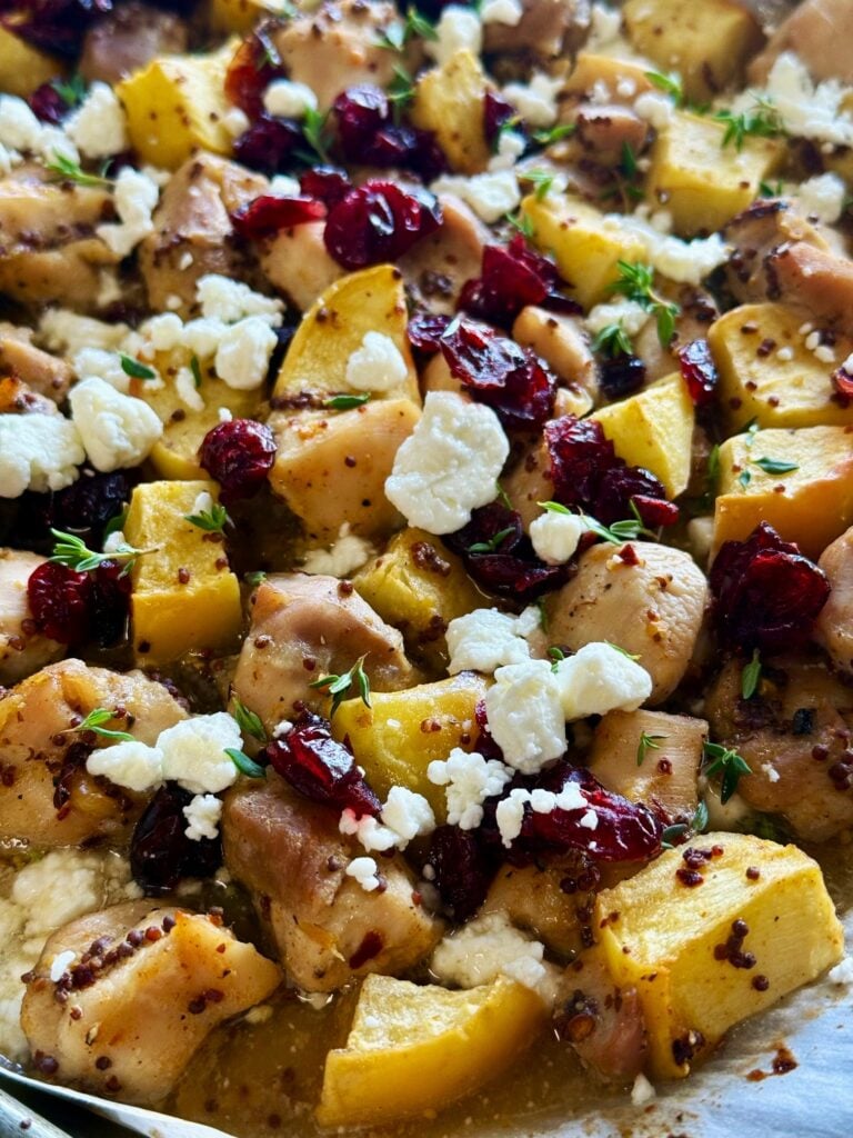 Maple Mustard Chicken and Apples