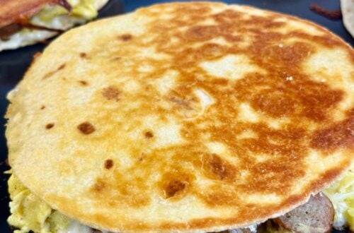 Chicken Sausage Breakfast Quesadillas