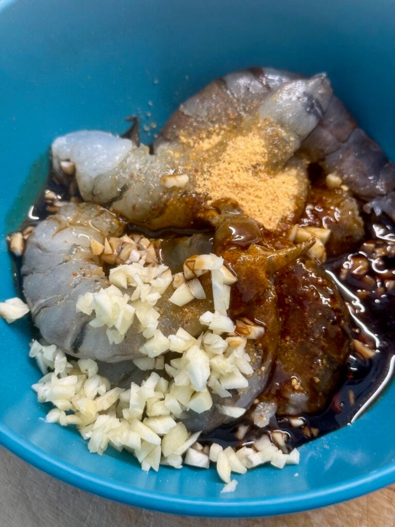 marinating shrimp