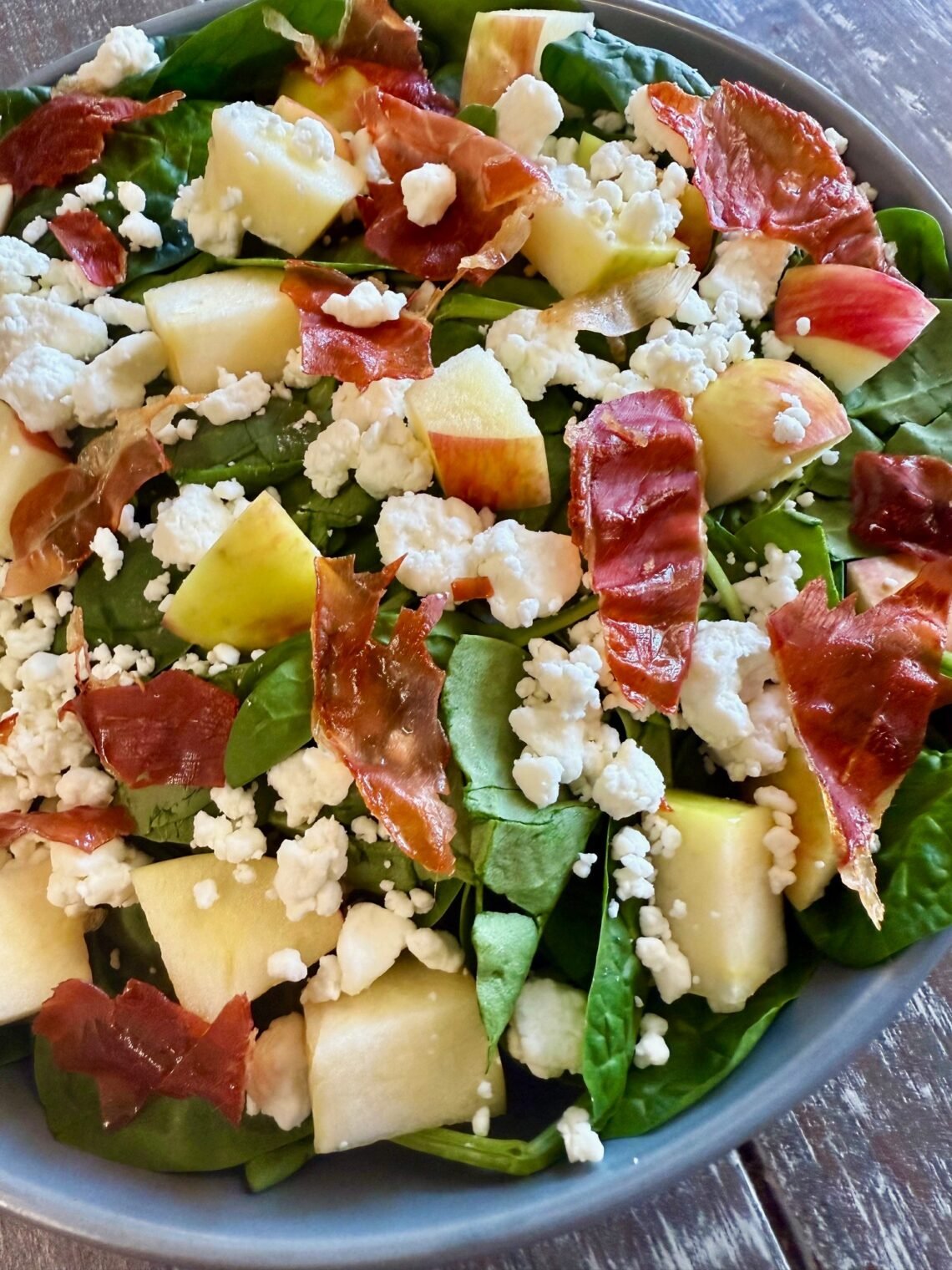 Apple Prosciutto Spinach Salads