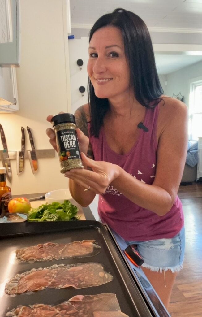 adding Tuscan herb seasoning