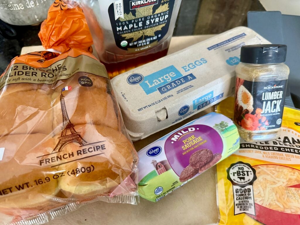 ingredients for Breakfast Sloppy Joe Sliders