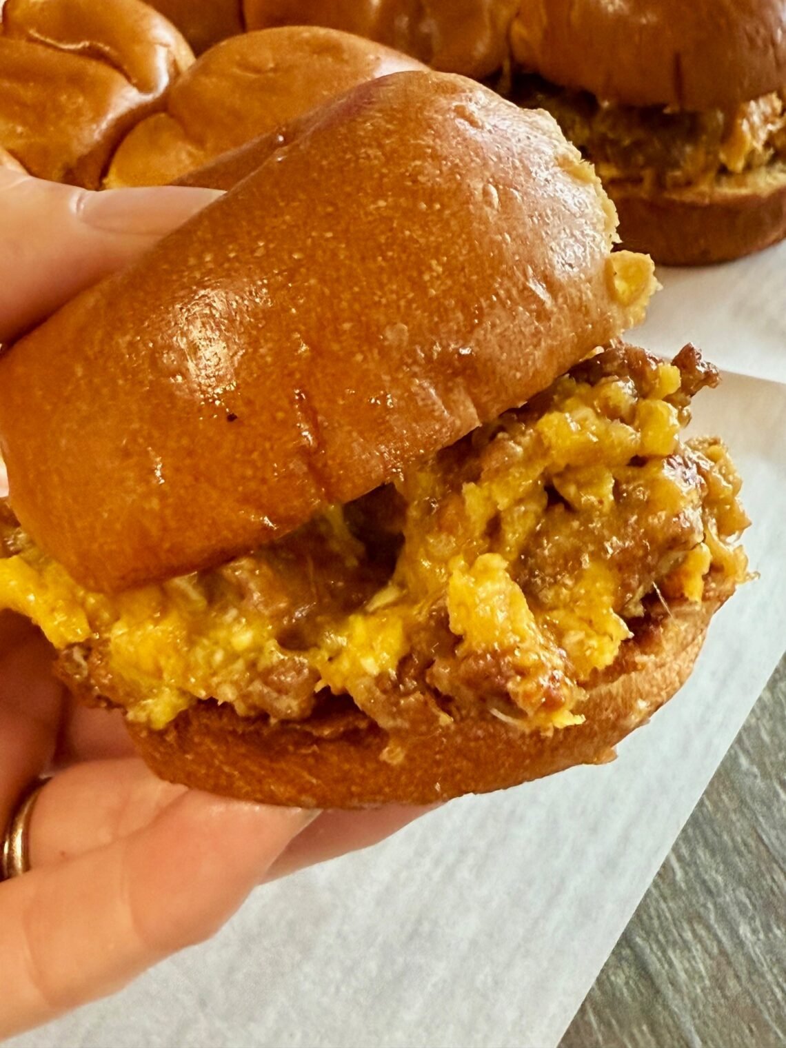 Chorizo Sloppy Joe Breakfast Sliders