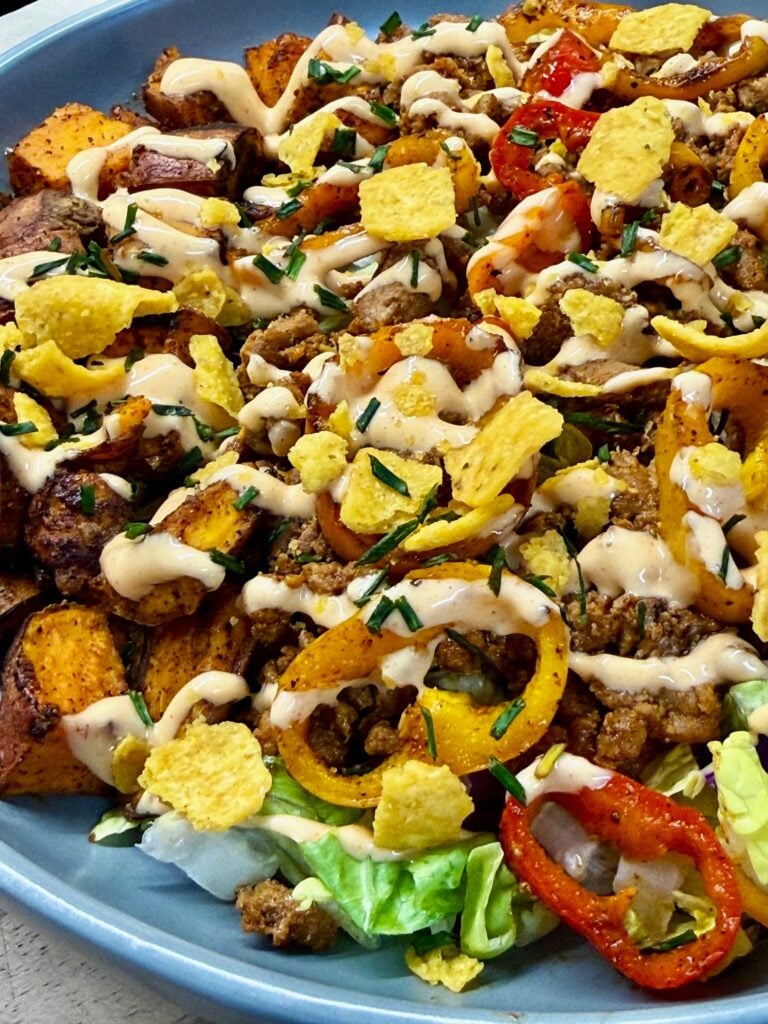 Sweet Potato Turkey Taco Salads