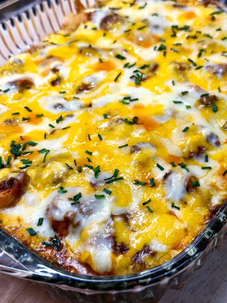 Easy Chili Corn Dog Casserole