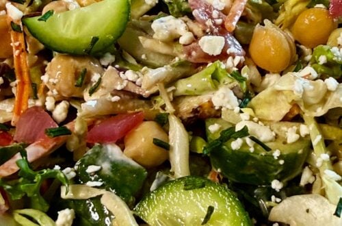 Chickpea Cucumber and Feta Salad