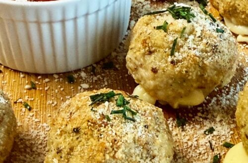 Air Fryer Stuffed Chicken Parmesan Bites