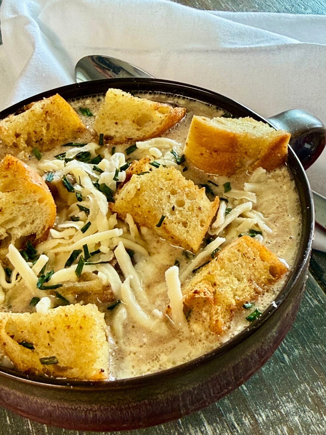 Crock Pot Cheesesteak Soup