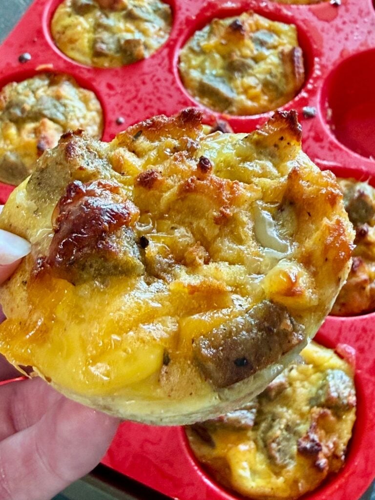 High Protein Chicken and Waffle Bites