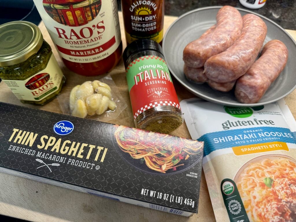 ingredients for dinner