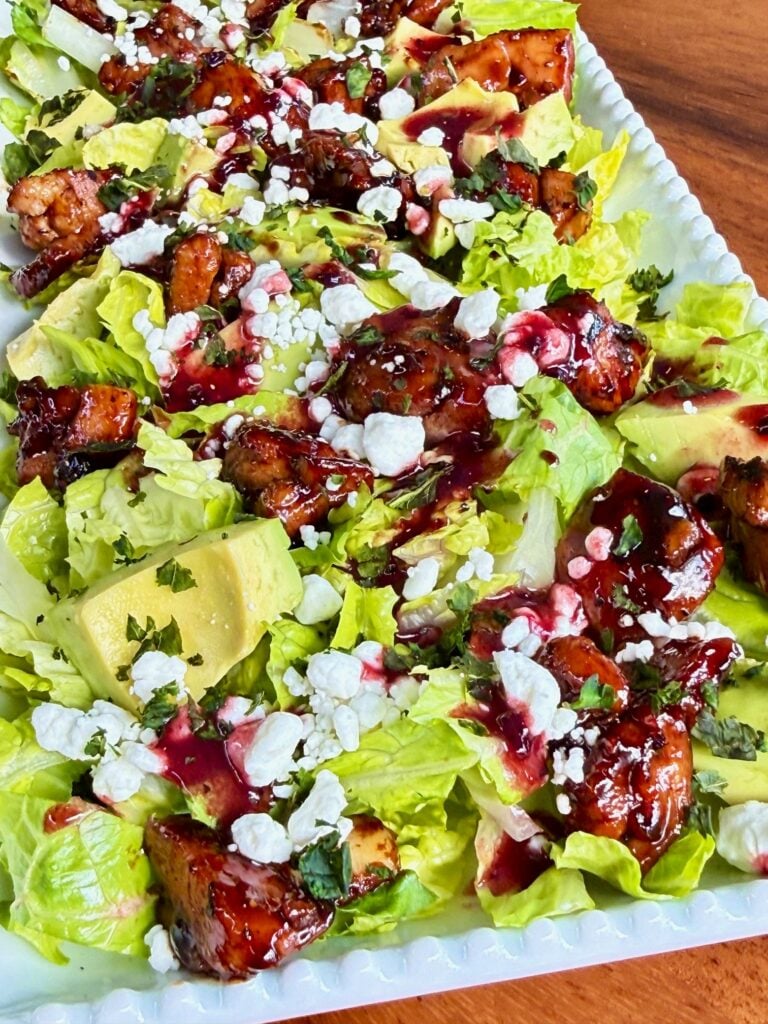 Blackberry Lime Chicken Avocado Salads