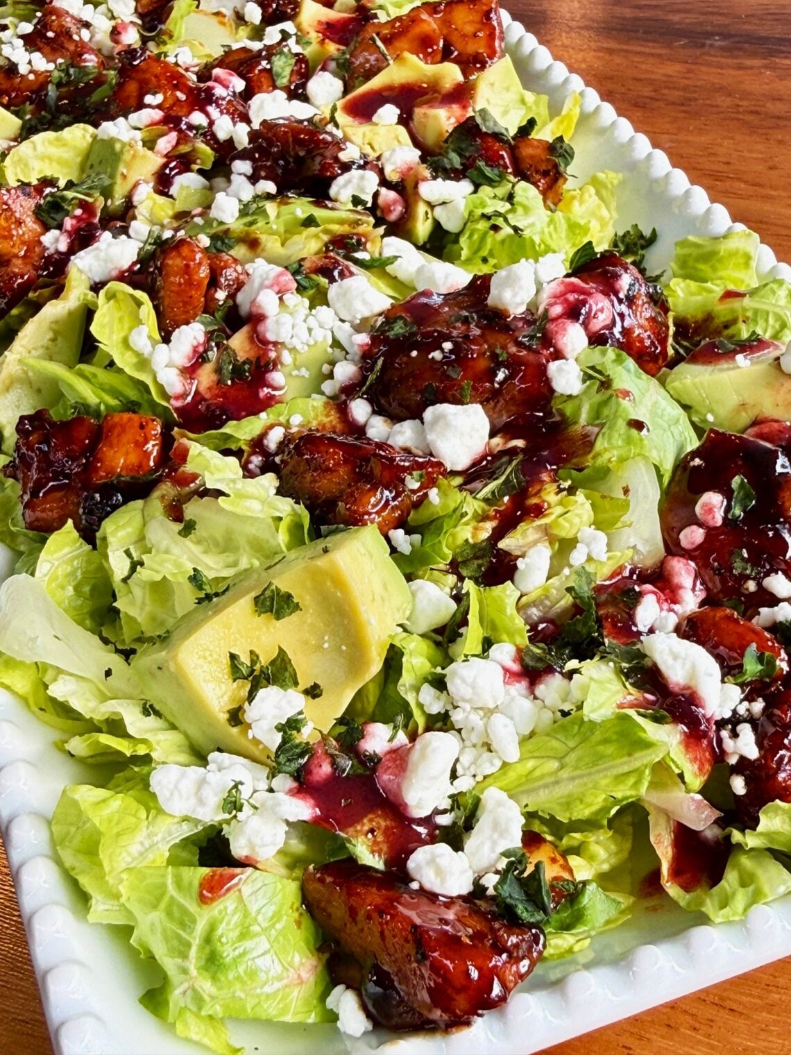 Blackberry Lime Chicken Avocado Salads