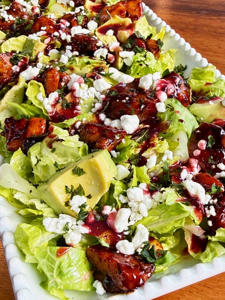Blackberry Lime Chicken Avocado Salads