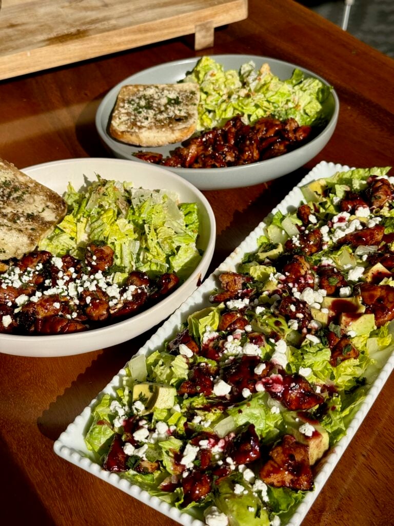 Blackberry Lime Chicken Avocado Salads