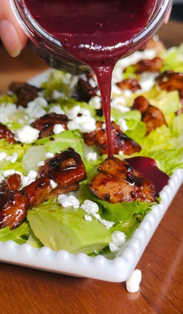 Blackberry Lime Chicken Avocado Salads
