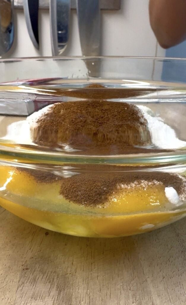 dessert mixture in a bowl
