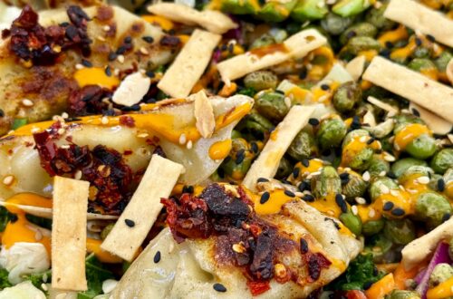 Chicken Potsticker Chili Crisp Salads