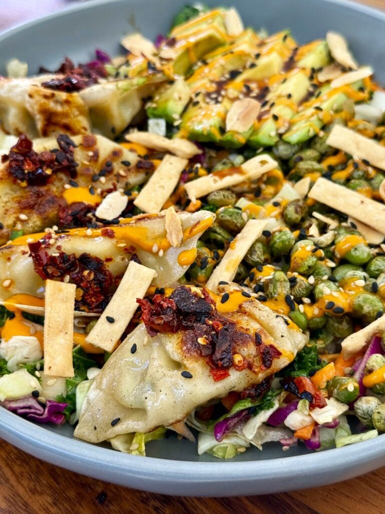 Chicken Potsticker Chili Crisp Salads