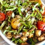 Crispy Pasta Caprese Chicken Salad