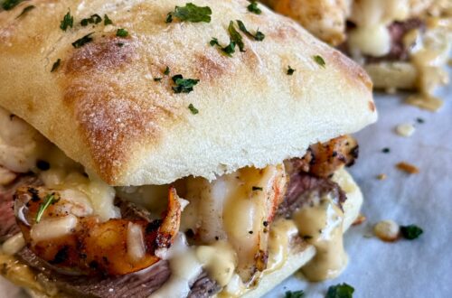 Baked Surf and Turf Sandwiches