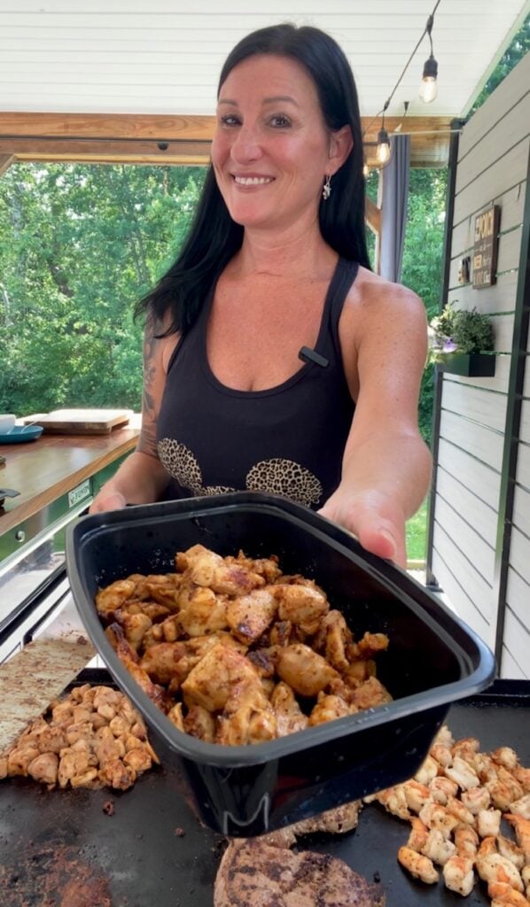 meal prep on the blackstone griddle