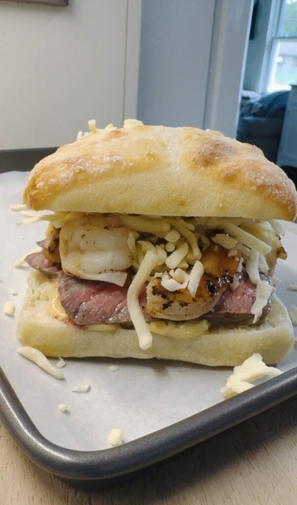 Baked Surf and Turf Sandwiches