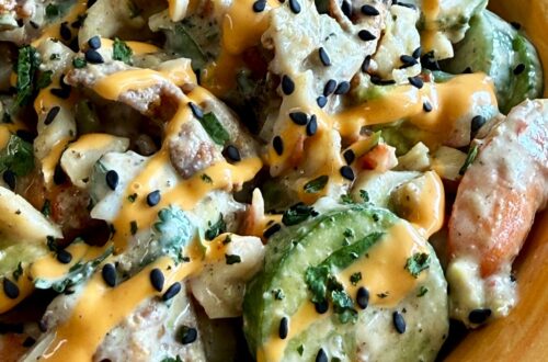 Crispy Cucumber Seafood Salads