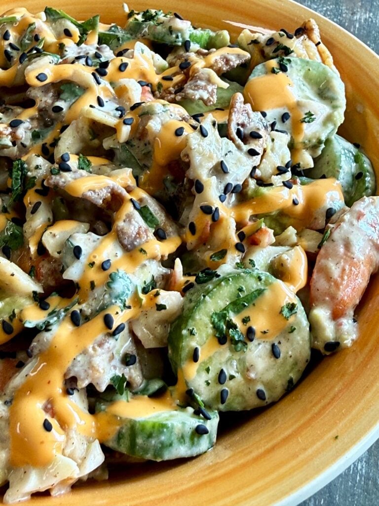Crispy Cucumber Seafood Salads