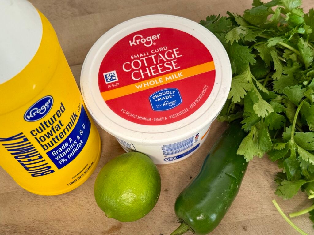 ingredients for the dressing