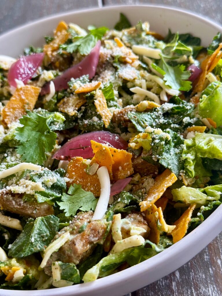 High Protein Chicken Taco Salad