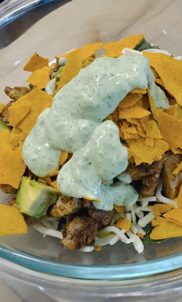 High Protein Chicken Taco Salad