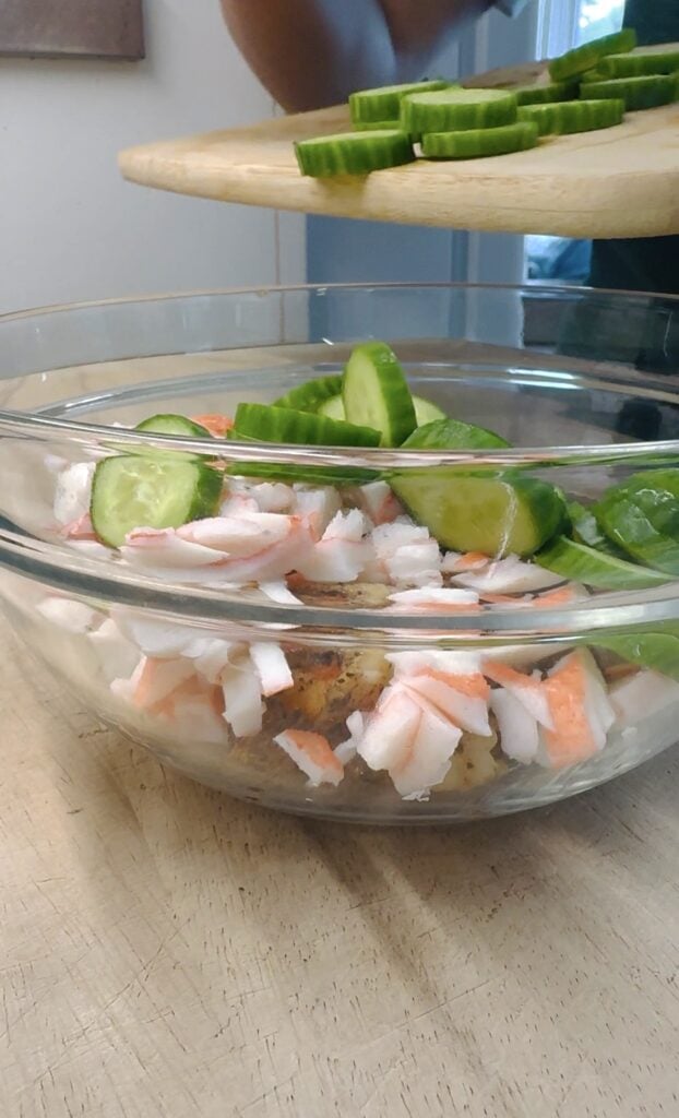 Crispy Cucumber Seafood Salads