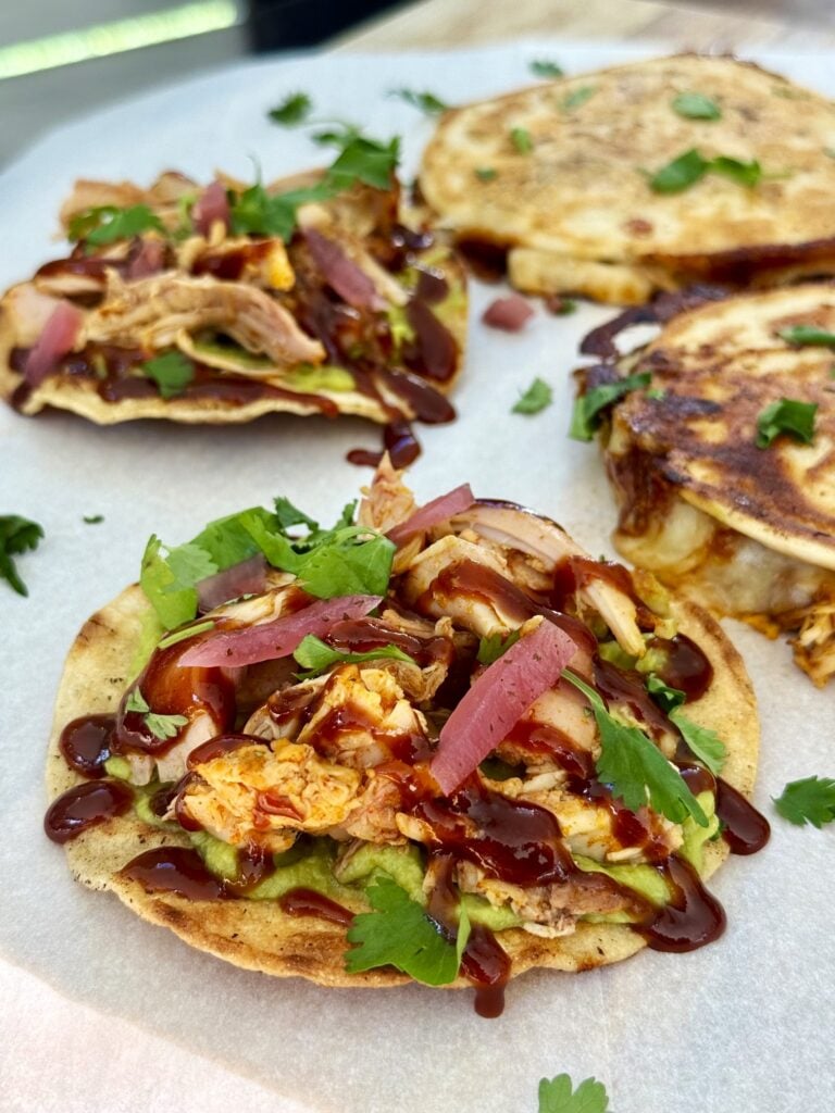 Easy BBQ Chicken Tostadas