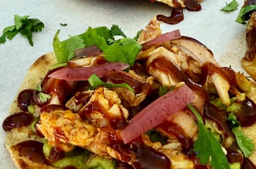 Easy BBQ Chicken Tostadas