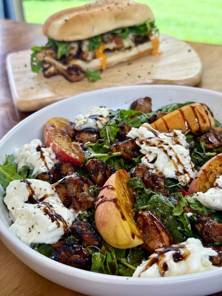 salad and sandich both made on the griddle